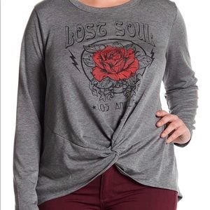 H.I.P.  Lost Soul  Long Sleeve Twist Front Screen